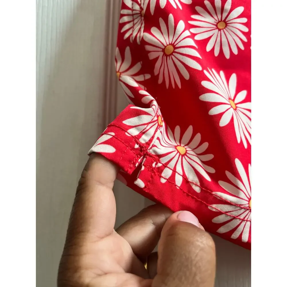 J. Crew Men’s Flex Daisy Print Drawstring Swim Trunk Small 6 Inch Inseam